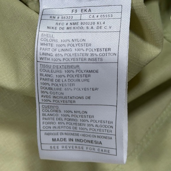 VTG 90s Nike Pullover Anorak Hooded Jacket Light Green Navy Women Large - Picture 7 of 8